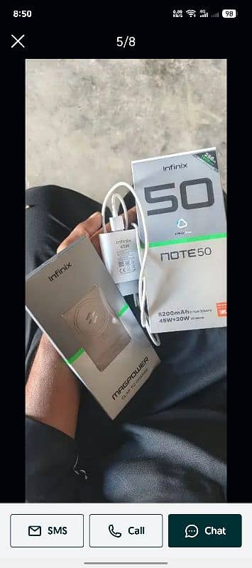 Infinix Note 50 8+256 GB Full Box