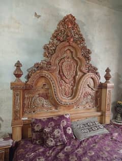 one  bed dressing show case and two side tables