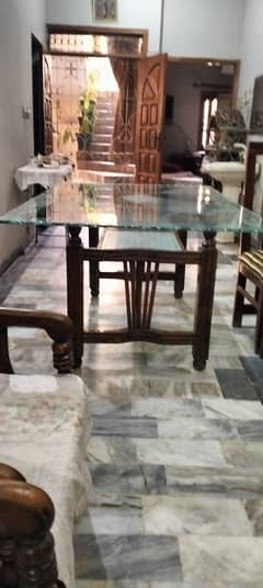 6 Seaters Dining table with six Wooden chairs