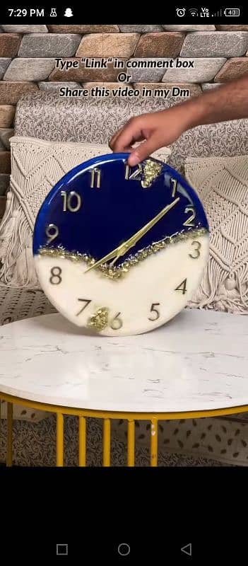 Resin customise Wall clock 24 inches 5