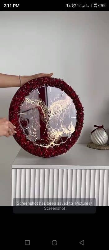Resin customise Wall clock 24 inches 6