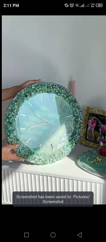 Resin customise Wall clock 24 inches 7