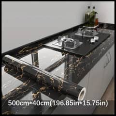 1 roll of black magma texture self-adhesive wallpaper