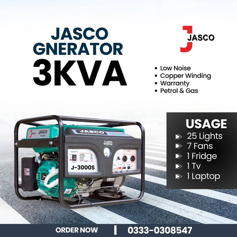 Jasco discount offer 3.5 kva brand new generator 8