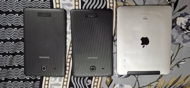 Samsung Tablet ×2 and one apple iPad