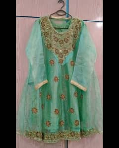 Organza Dupatta+Sharara+Frock With Heavy Embroidery