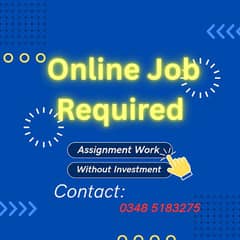 Job Required Entry Work Without Investment