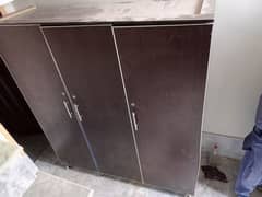 Wooden Almari for sale. 3 door wooden safe Almari in good condition