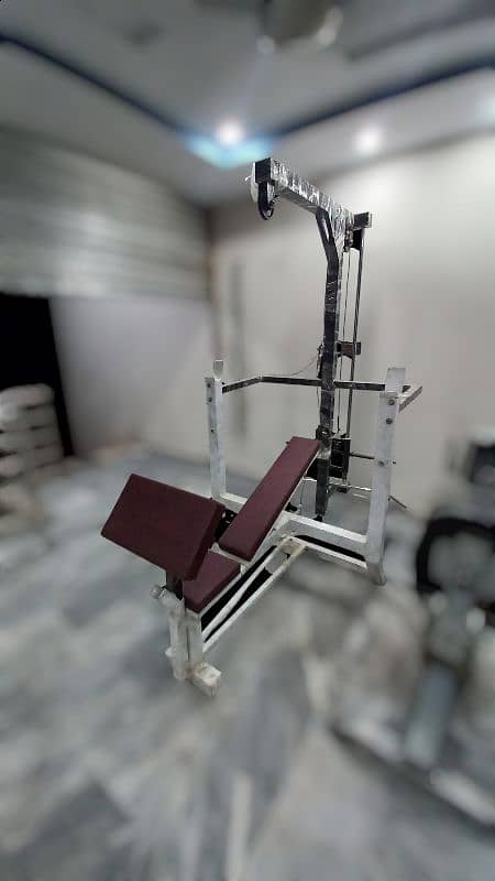 multi gym home station lat pull down rowing bench press functional gym 0