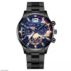 men's steel belt calendar quartz watch sports luminous pointer quartz