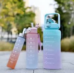 1pc/2pcs/3pcs Set – Plastic Water Bottles with Time Marker