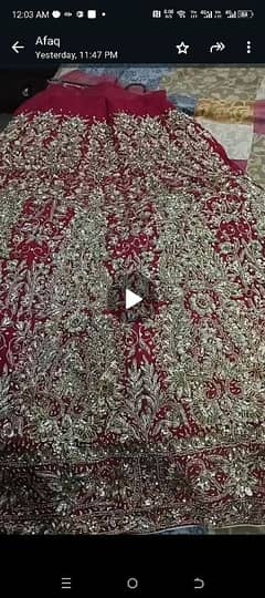 deep red lehngaa in new condition