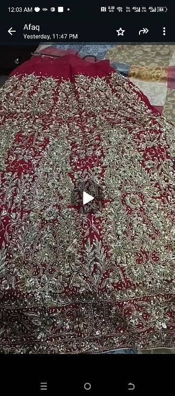 Bridal Barat lehnga in deeep red color 0