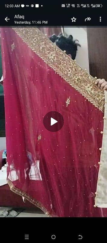 Bridal Barat lehnga in deeep red color 2