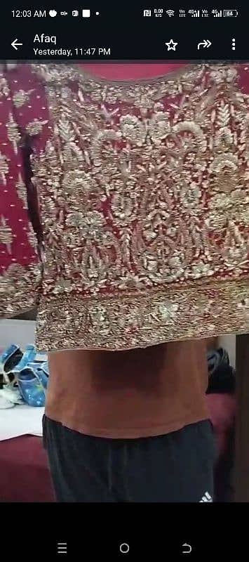 Bridal Barat lehnga in deeep red color 3
