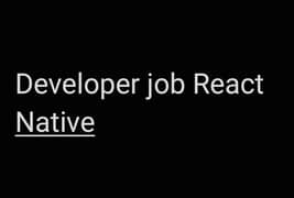 Developer React Native