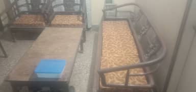 5 seater wooden Chinese style with table