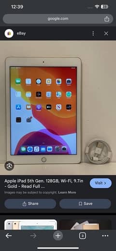 i pad 5th generation 32gb 10/10