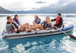 INTEX Excursion 5 Person Boat Inflatable Boat Deluxe 54in Boat Oars