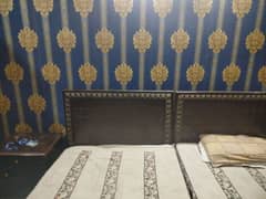 single bed set pair for sale in new condition solid wood used