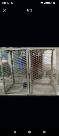 Cages made with Heavy Angle Frame/Iron Fence Available