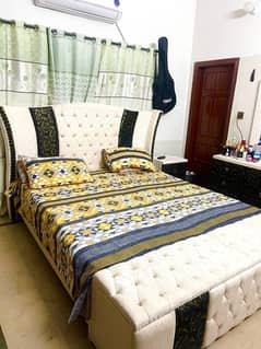 King Size Double Bed  with Side Tables - Dressing - Storage Box