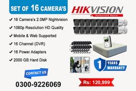16 CCTV Cameras Set 2mp In DHA (HIK Vision)
