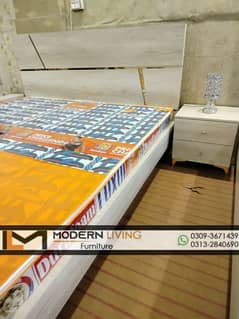 King size bed with 2 side tables best quality