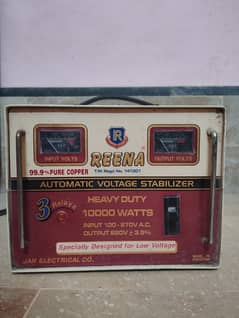 Reena 10000w stabilizer for sale