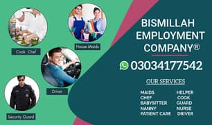 Maids / House Maids / Chef / House Cook / Baby Sitter maid available