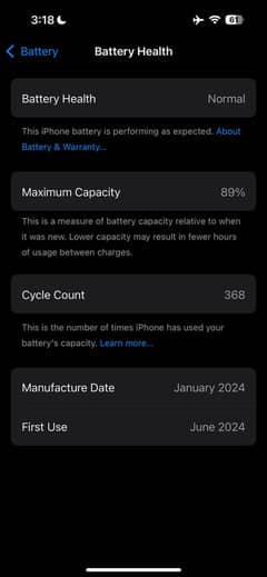 Iphone 15 pro black colour jv 128 gb