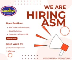 ASM (Area Sales Manager) Required for Lahore LMT stores