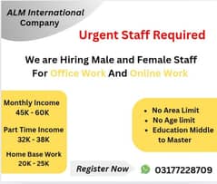 working opportunity for male and female