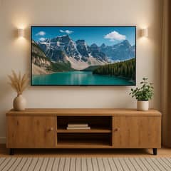 Modern Wooden TV Console with Storage Cabinets