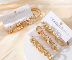 48 Pcs Boho Circle Hoop Earring Sets For Women.