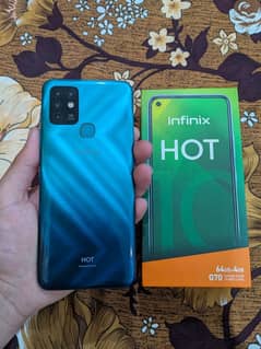 infinix hot 10 4Gb/64Gb With Box 10/10