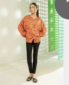 Limelight printed Silk top