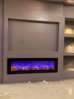 Electric fireplace | Marble fireplace | fire place | Pvc wall panel