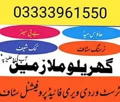 House Maid, Babysitter, Patient Care, Nurse Staff, Driver, Maids, Coo