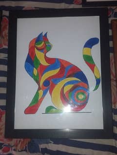 Rainbow Cat Painting
