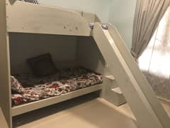 Bunker bed for kids with slide