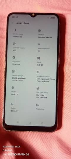 oppo a 15s white colour 6/128