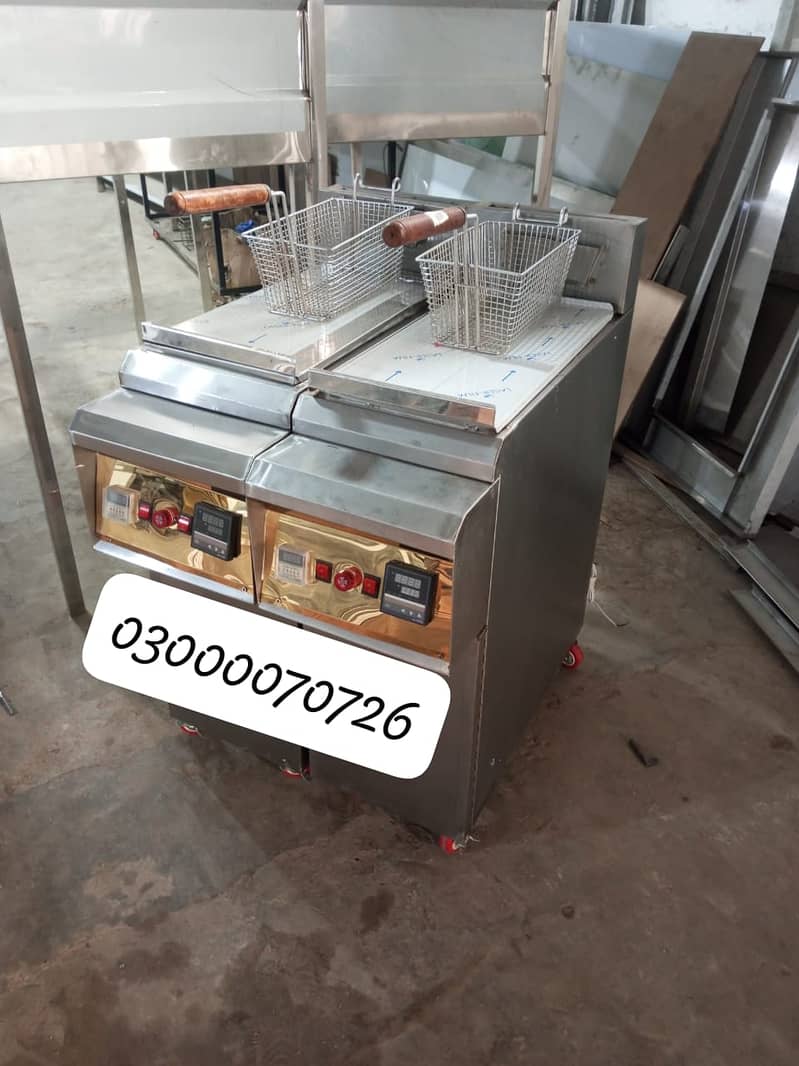 Fryers 16 Liters /24L/16+16 available counter, grill counter,Hot plat 3