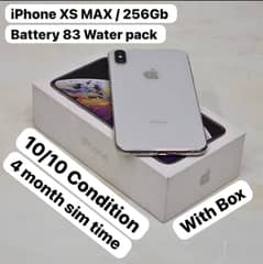 iPhone XsMax / factory unlock/ battery 83 / Water pack /10/10 with box