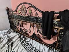 iron bed with mattress