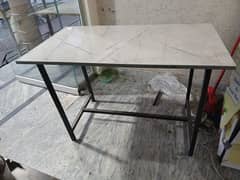 Wooden Table with metal structure