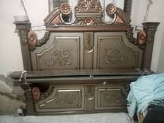 bed and side table and dressing table