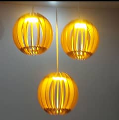 wooden hanging lamps with LED