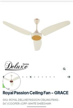 2Pcs Royal Fan life time warranty card k sath