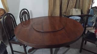 Dining Table Sheesham (Tali) with Six Chairs Set